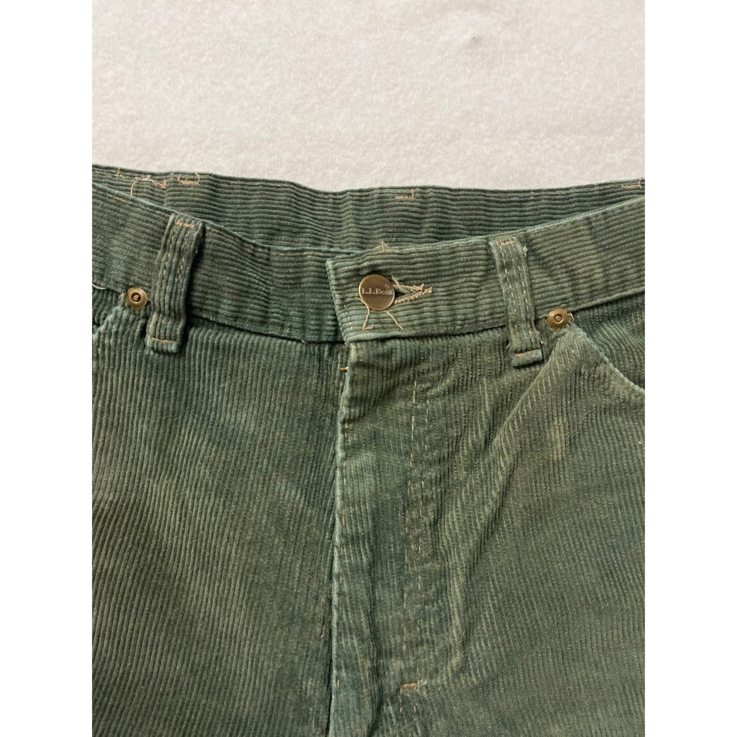 L.L. Bean Green Corduroy Pants #2946