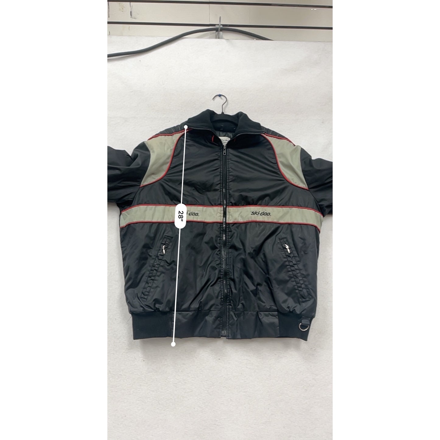 Bombardier Ski-Doo Black & Gray Jacket With Red Accents #835A