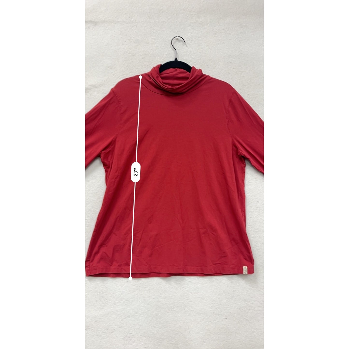 XL Red Old Ranch Long-Sleeve Cotton Turtleneck Shirt #8526