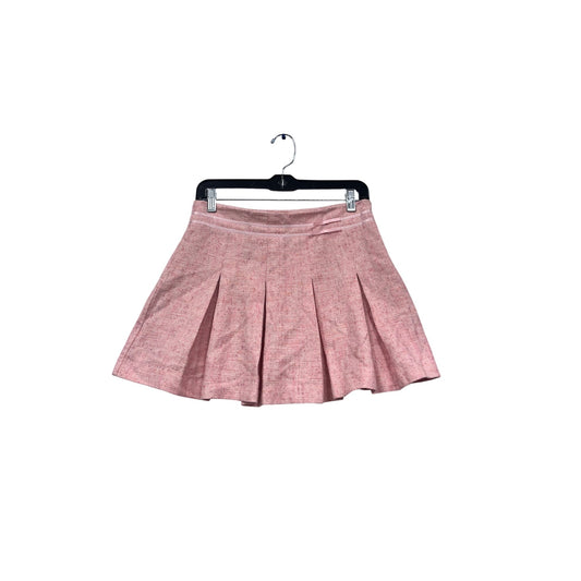 Pink Pleated Mini Skirt Size 2 By Liquid #515A