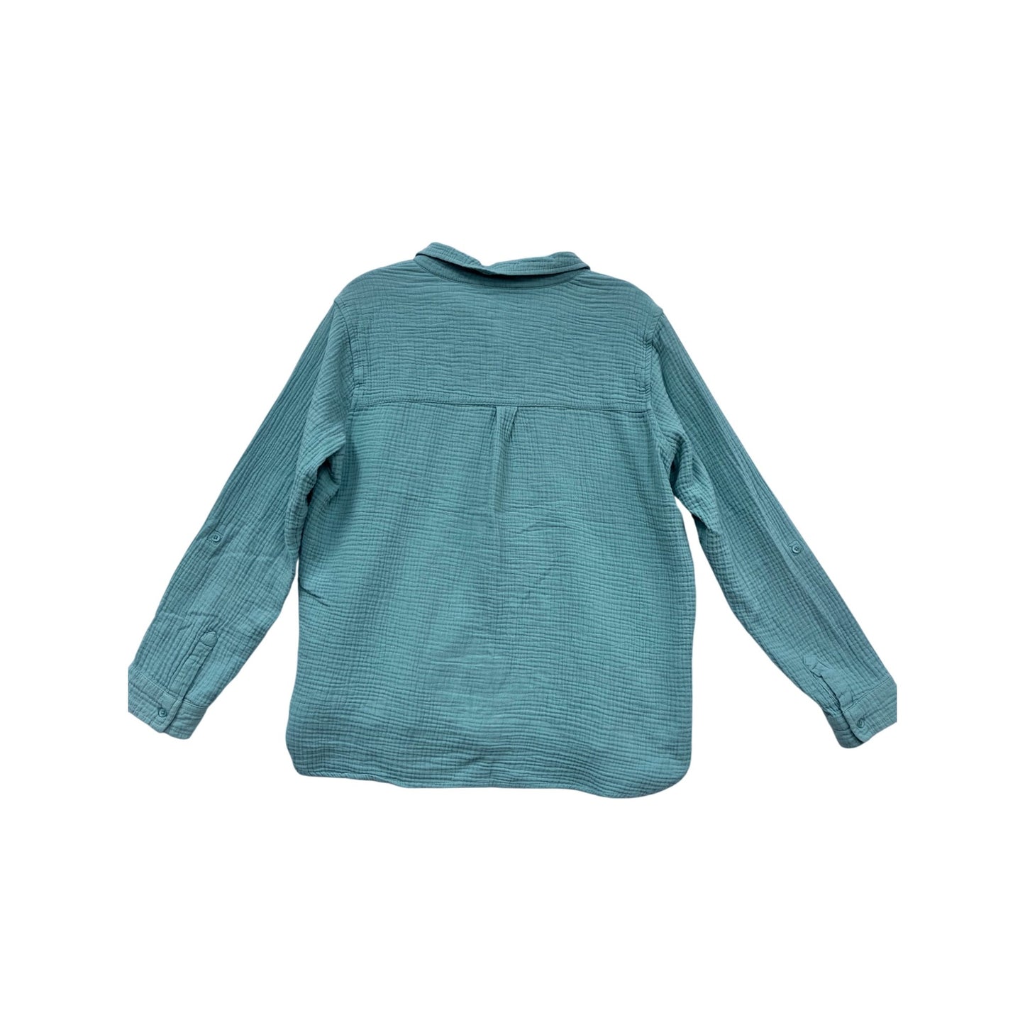 Anne Klein Jeans Button-Up Shirt M Green #478A