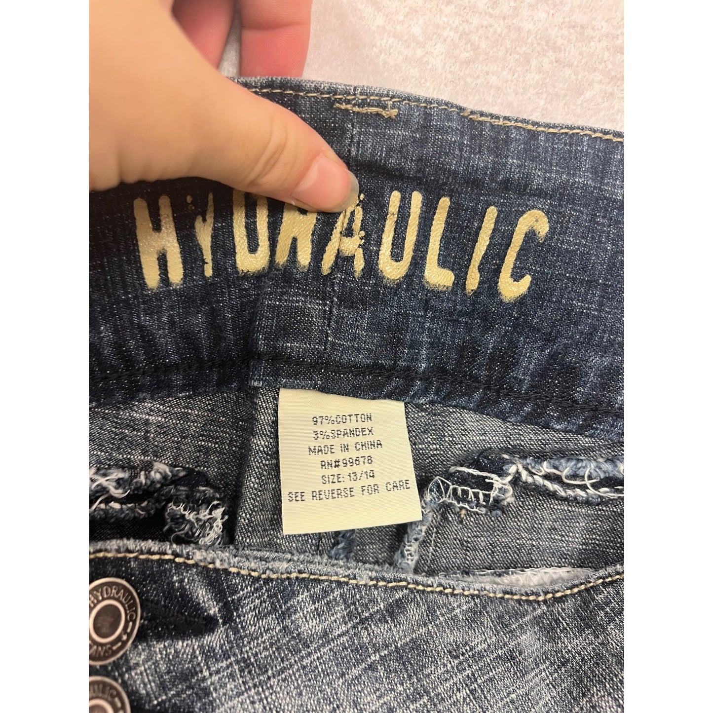 Hydraulic Denim Bermuda Shorts Size 13/14 Blue #704A