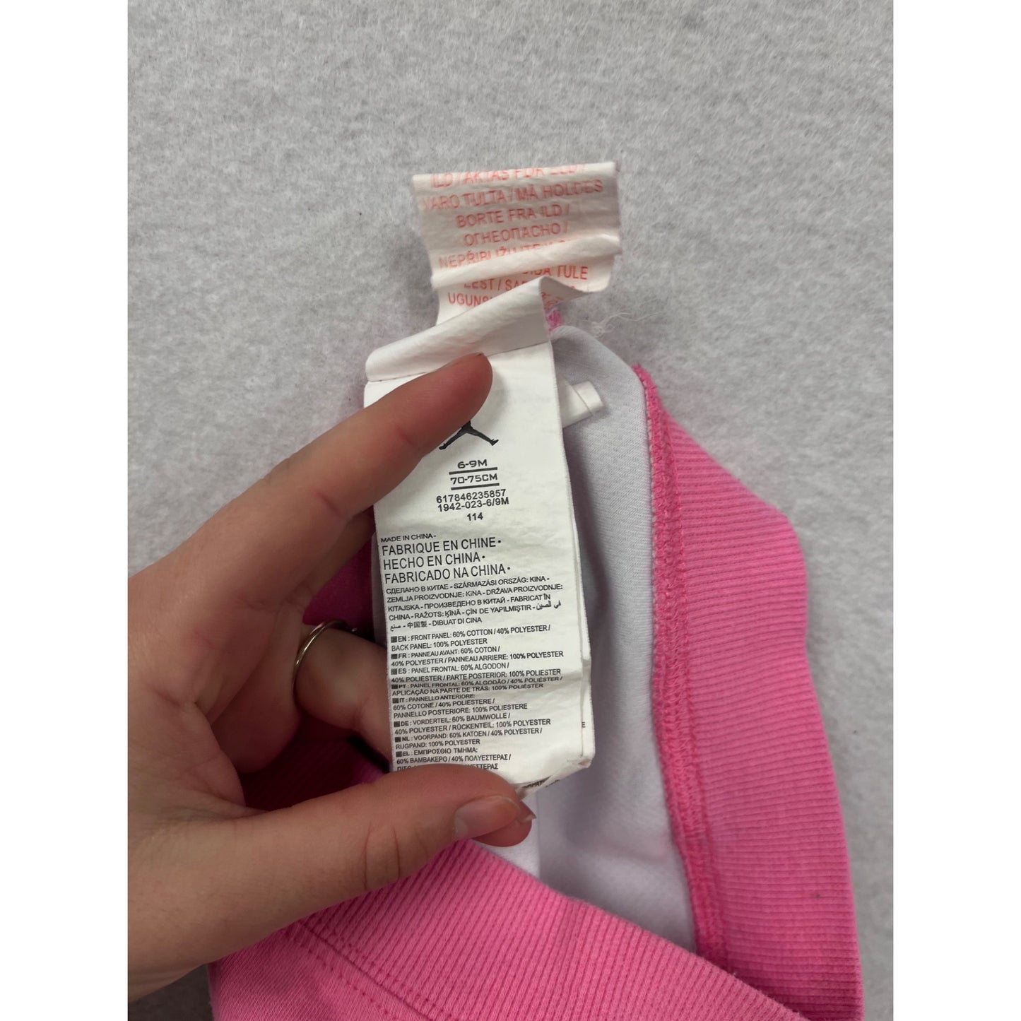 Jordan Baby Girls 6/9M Mesh Racerback Tank Top #6511