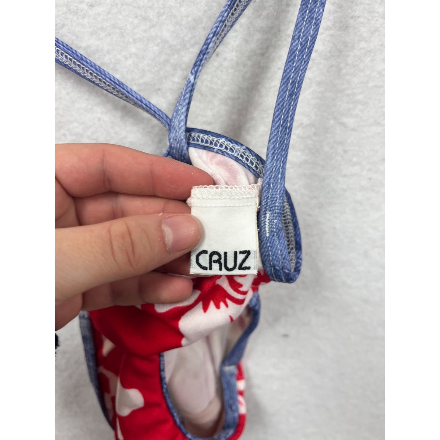 2T Cruz Red & White Floral One Piece Swimsuit #8499