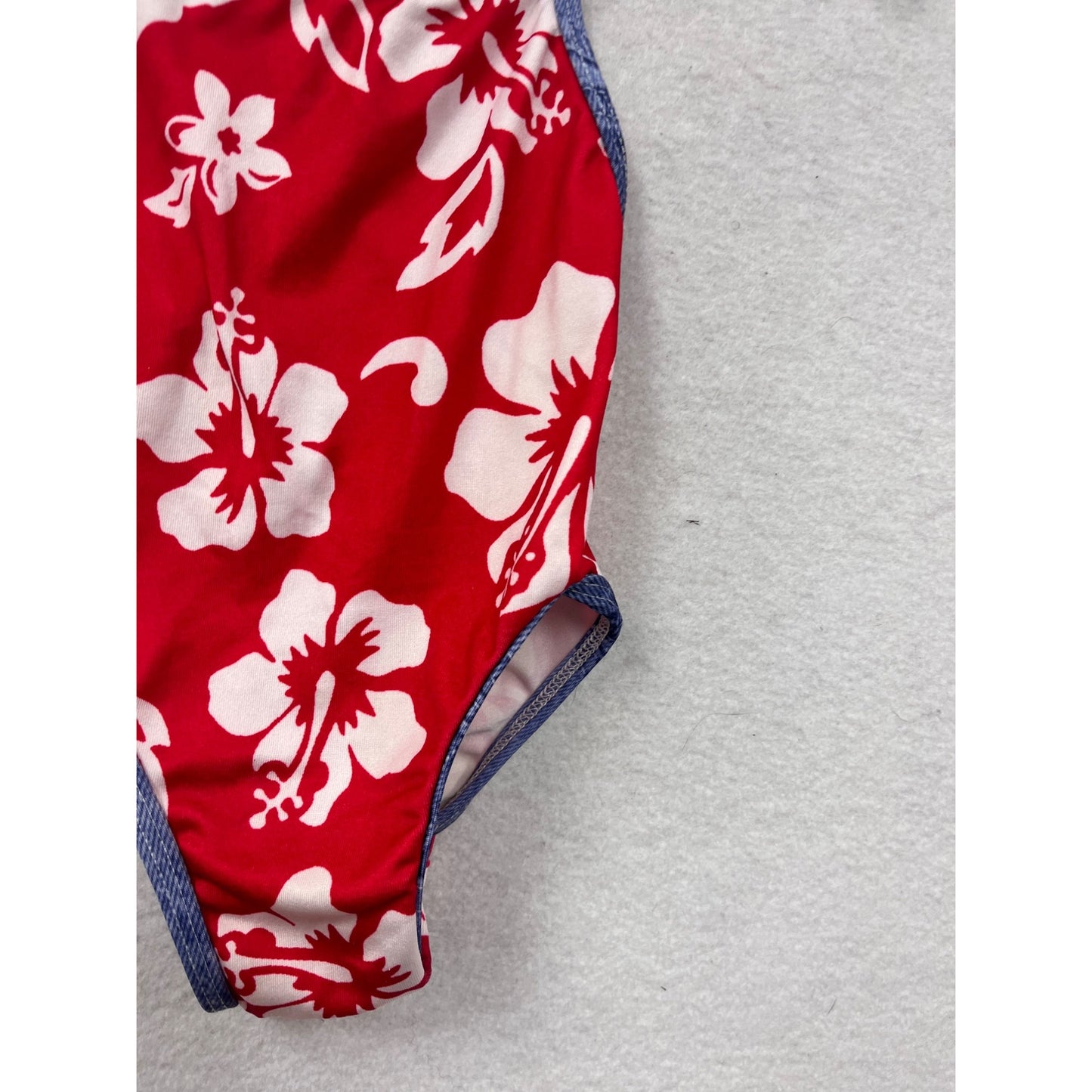 2T Cruz Red & White Floral One Piece Swimsuit #8499