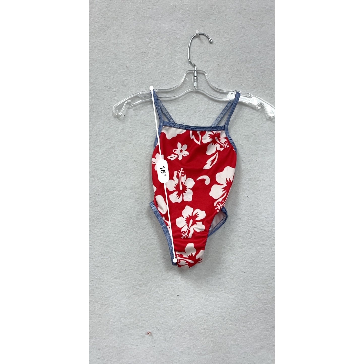2T Cruz Red & White Floral One Piece Swimsuit #8499