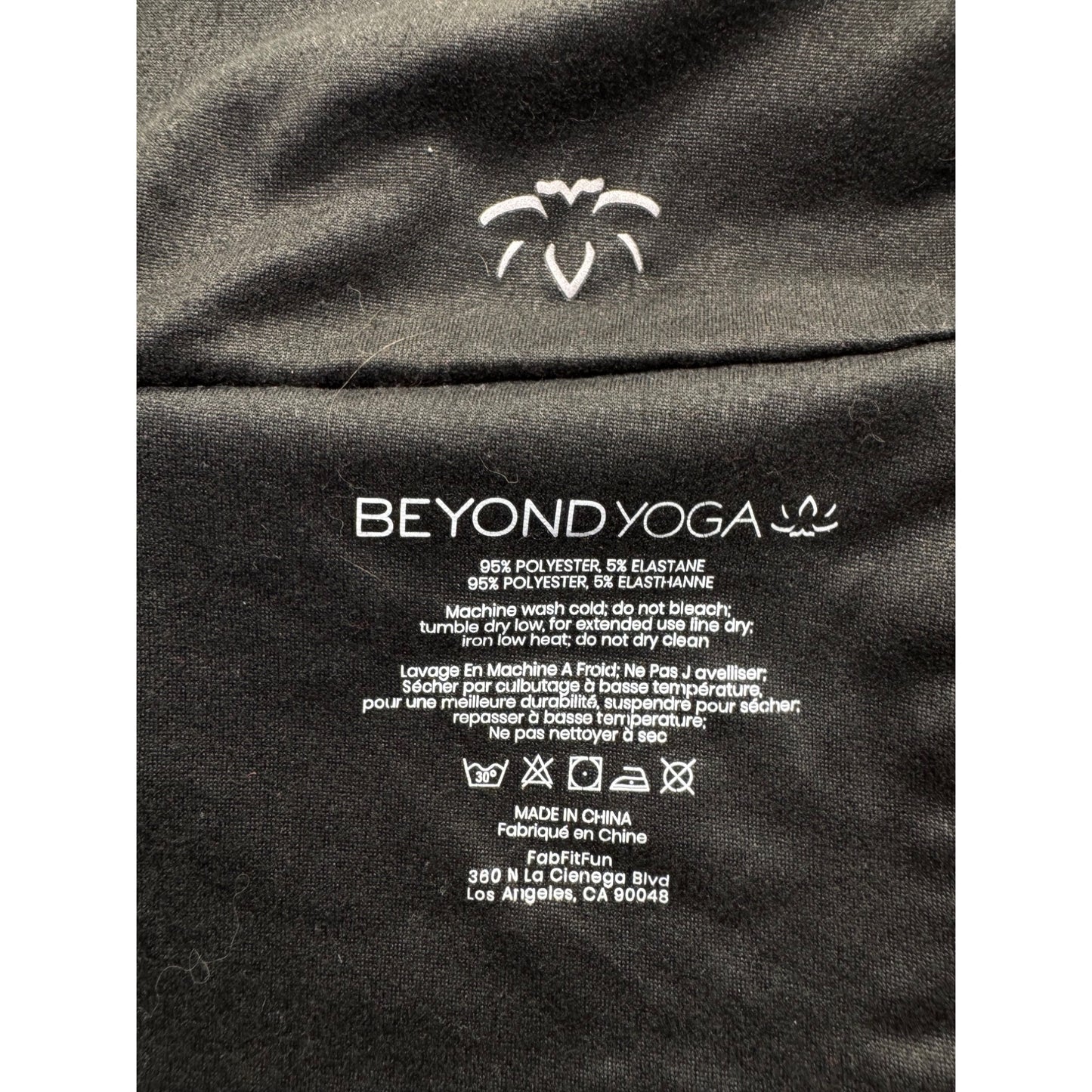 Beyond Yoga Black Infinity Scarf With Hidden Zipper Pocket #9499