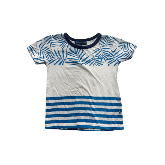 Sophie & Sam Boys Cotton Palm Leaf & Stripe T-Shirt S #9098