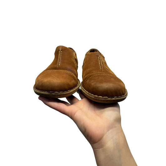 Born Causal Leather Slip On Loafers Comfort Shoes Tan Suede #9645