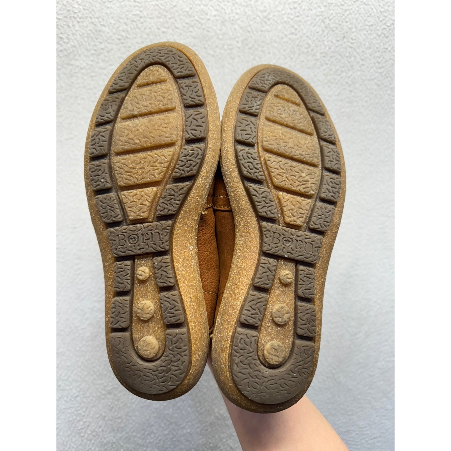 Born Causal Leather Slip On Loafers Comfort Shoes Tan Suede #9645
