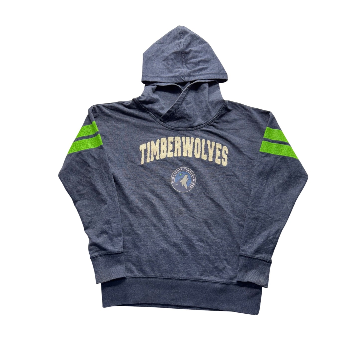 Minnesota Timberwolves NBA Hoodie Sweatshirt Large L Navy & Green Cotton 301B
