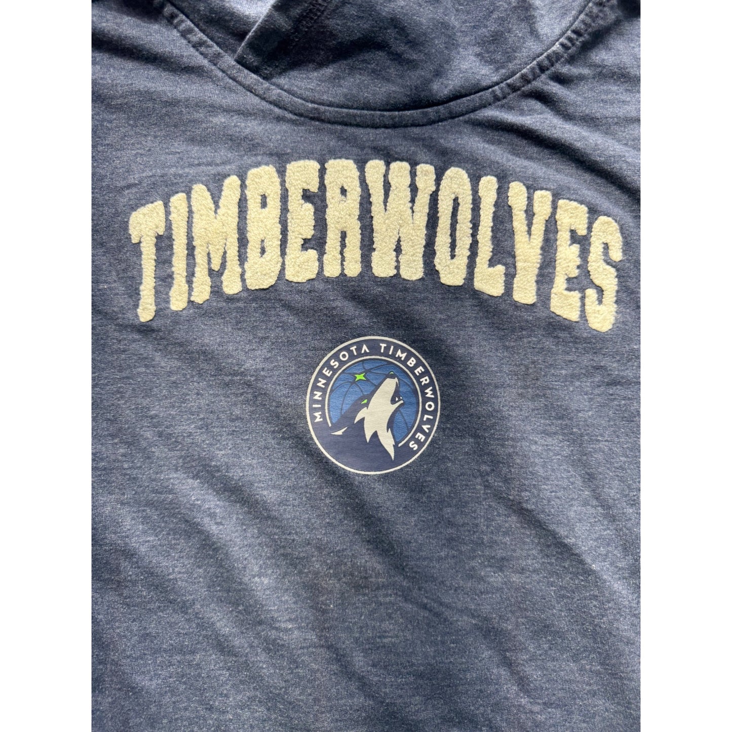 Minnesota Timberwolves NBA Hoodie Sweatshirt Large L Navy & Green Cotton 301B