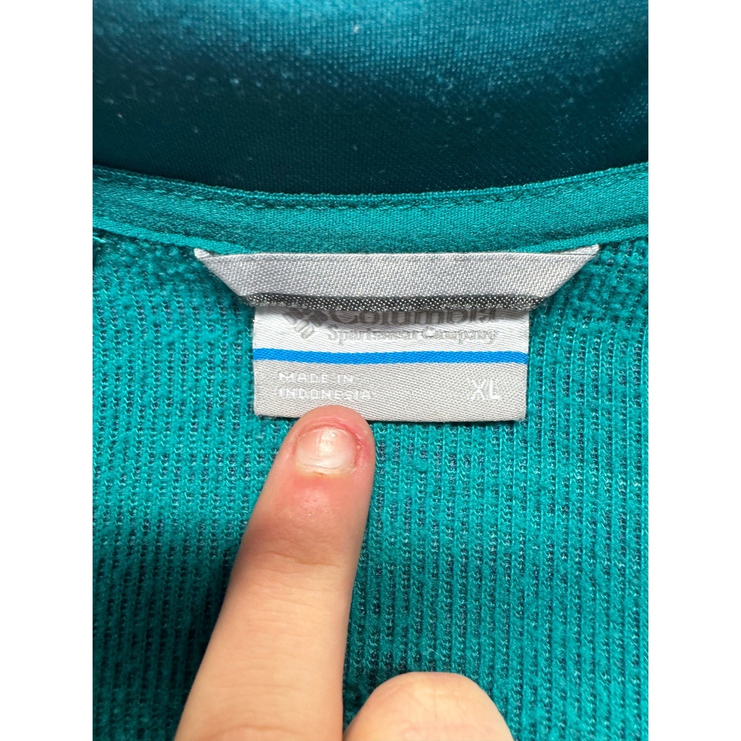 Columbia XL Teal Quarter-Zip Pullover Activewear Top #9160