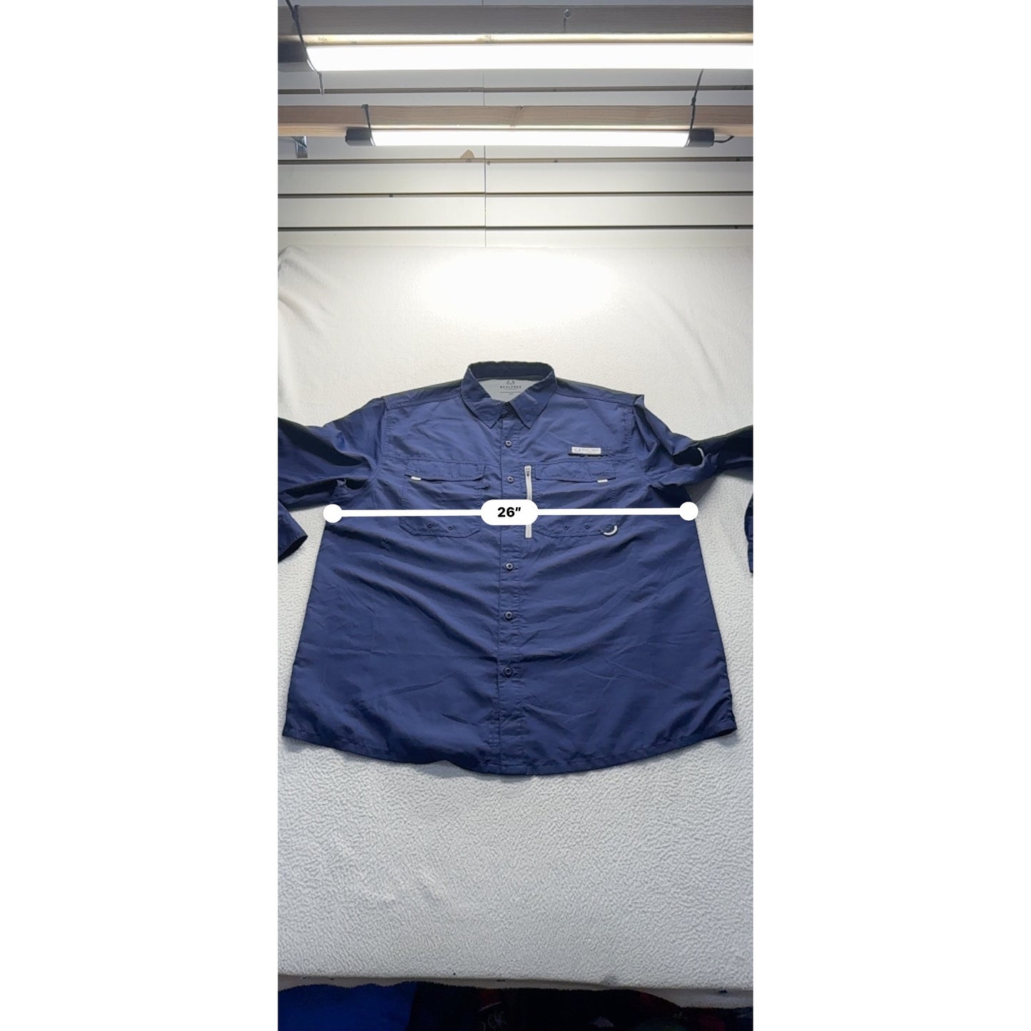 Realtree XL Long Sleeve Fishing Shirt W/ Zipper Pockets & Loops #7873