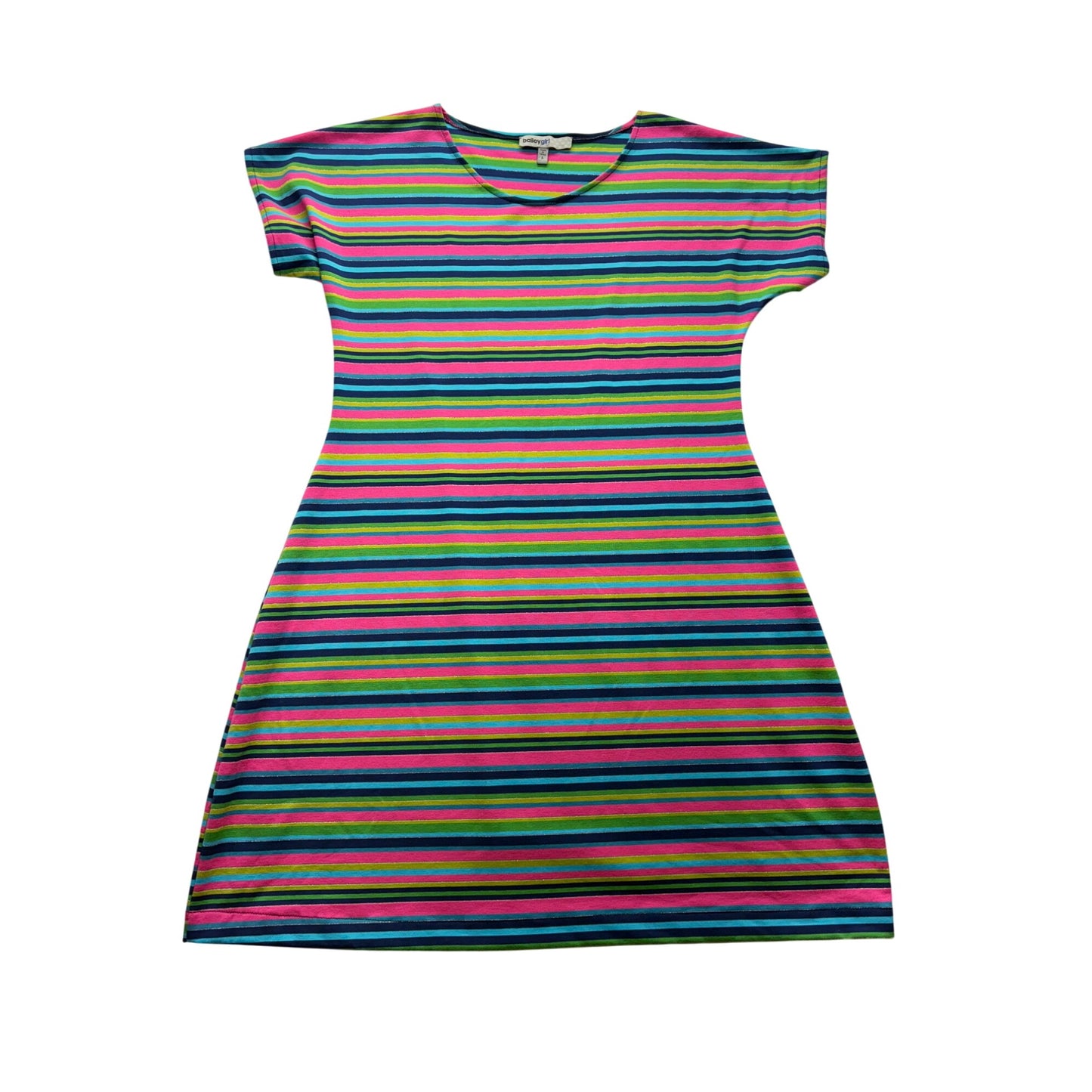 Striped Multicolor Short-Sleeve Dress By Bailey Girl #7699