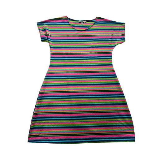 Striped Multicolor Short-Sleeve Dress By Bailey Girl #7699
