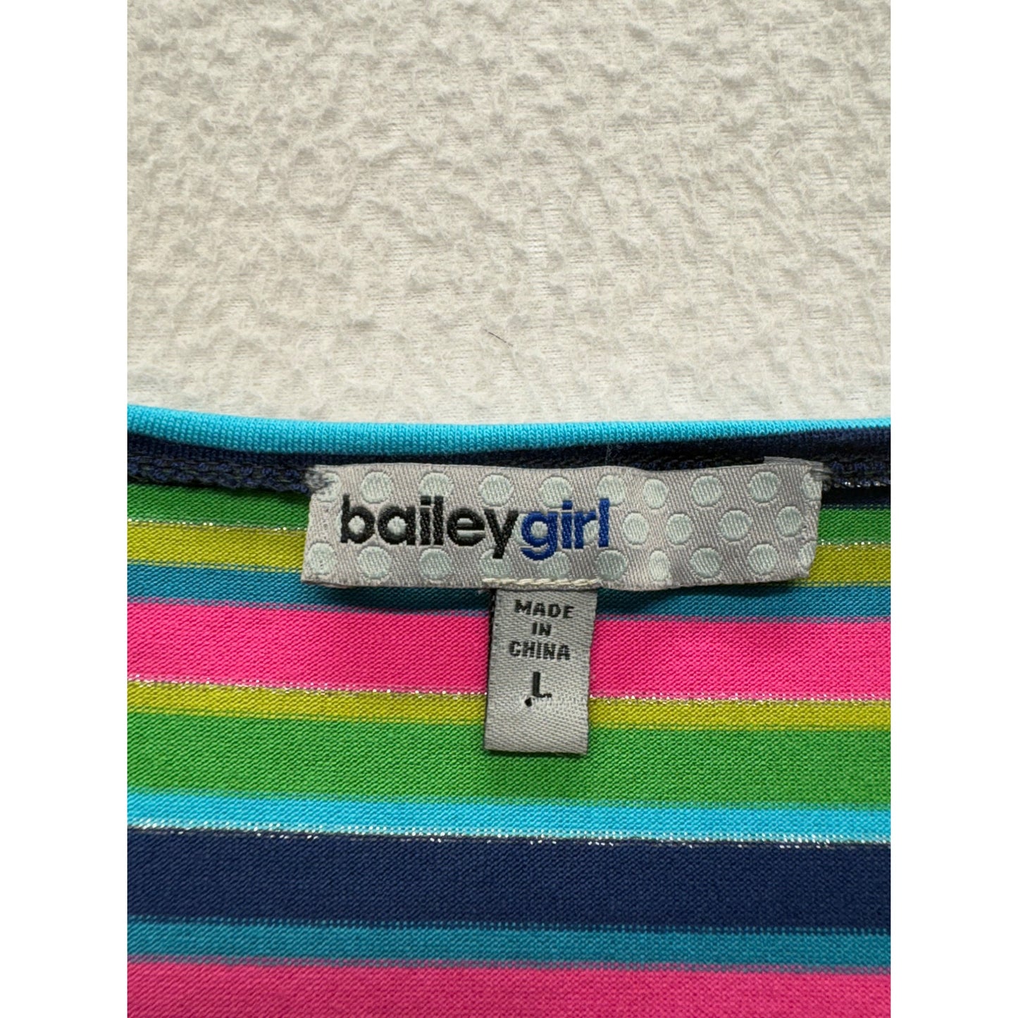 Striped Multicolor Short-Sleeve Dress By Bailey Girl #7699