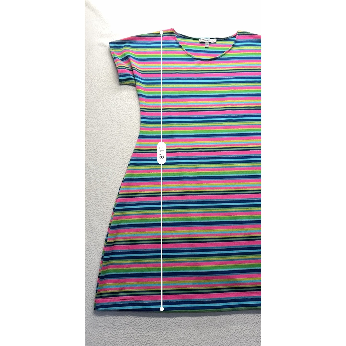 Striped Multicolor Short-Sleeve Dress By Bailey Girl #7699