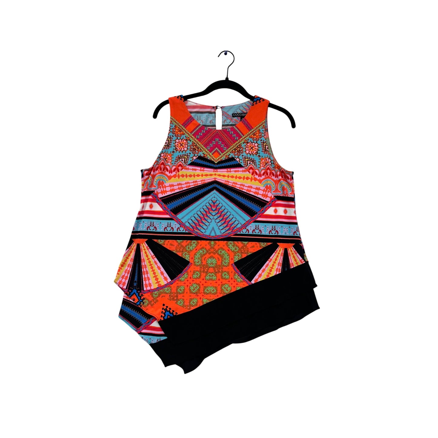 Coco Bianco Asymmetrical Sleeveless Top M #619A