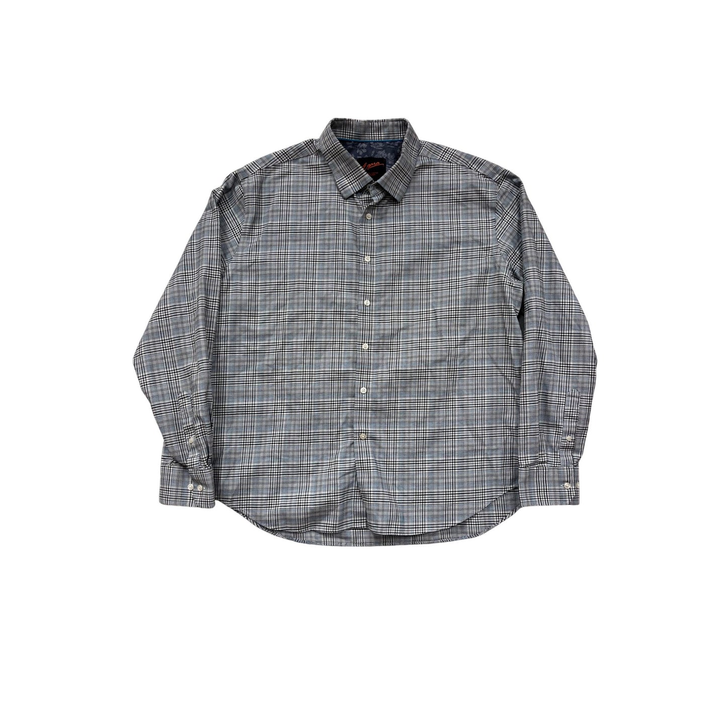 Egara Mens Slim Fit Stretch Non-Iron Plaid Button-Up Shirt XXL #8807