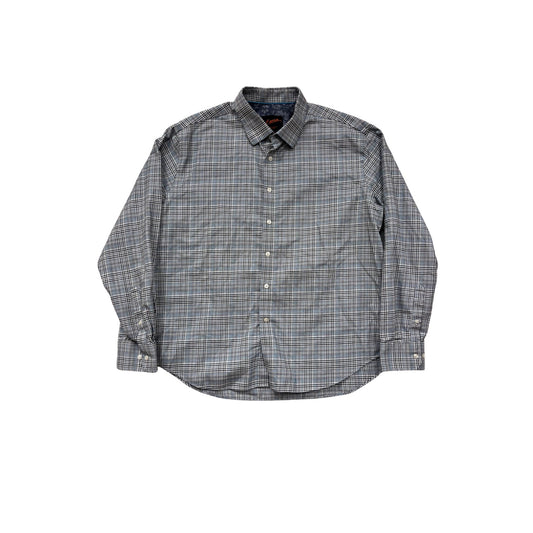 Egara Mens Slim Fit Stretch Non-Iron Plaid Button-Up Shirt XXL #8807