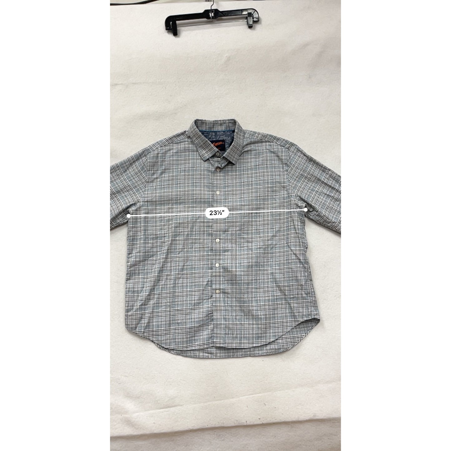 Egara Mens Slim Fit Stretch Non-Iron Plaid Button-Up Shirt XXL #8807