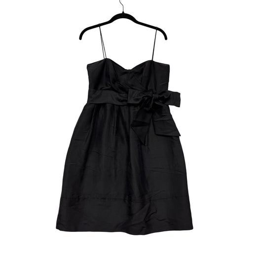 Jenny Yoo Collection Black Silk Dress Size 8 With Bow Detail #385A