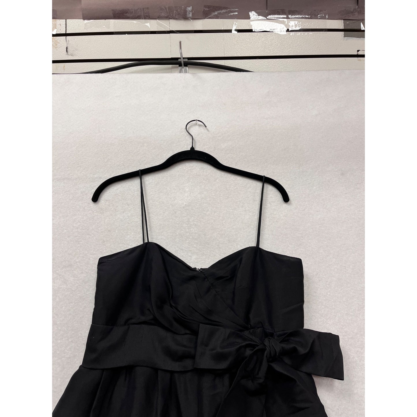 Jenny Yoo Collection Black Silk Dress Size 8 With Bow Detail #385A