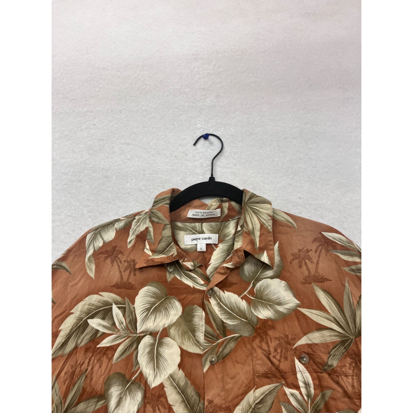 Pierre Cardin Hawaiian Shirt L #917A