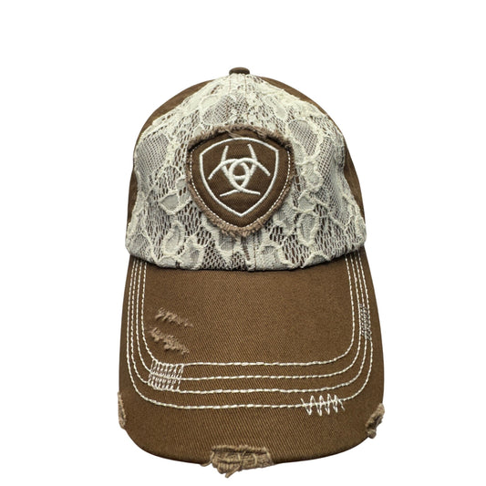 Ariat Distressed Brown & Lace Baseball Cap #7898