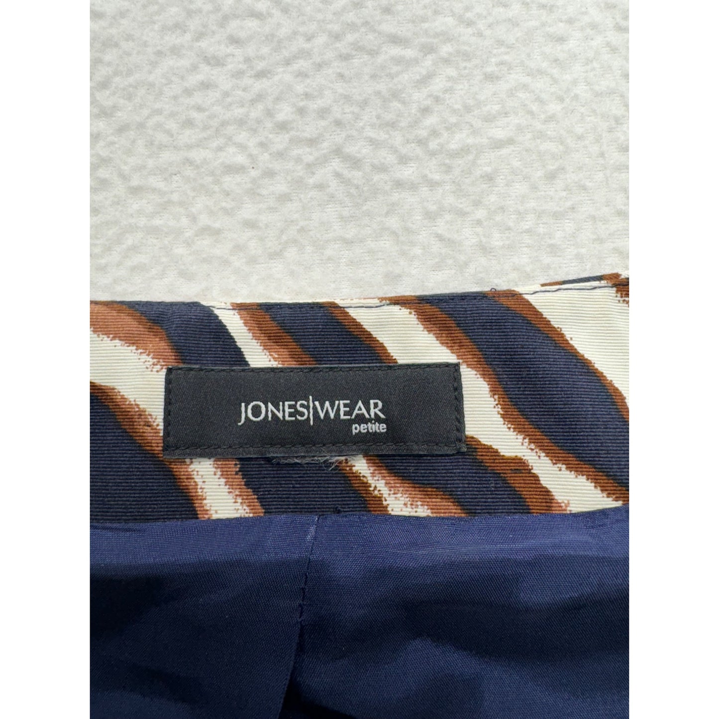 Jones Wear Petite Zebra Print Open-Front Jacket 3/4 Sleeve #7727