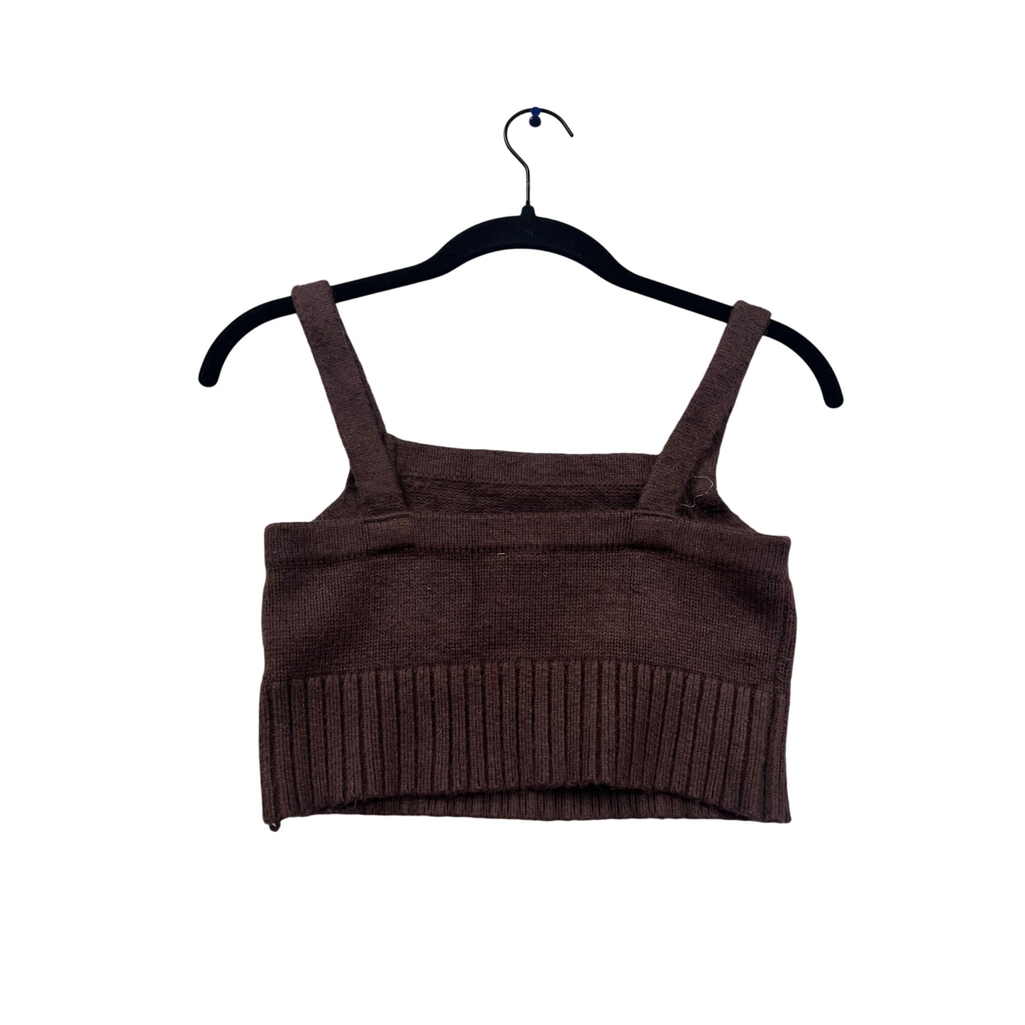Garage Brown Knit Crop Top P/S #507A