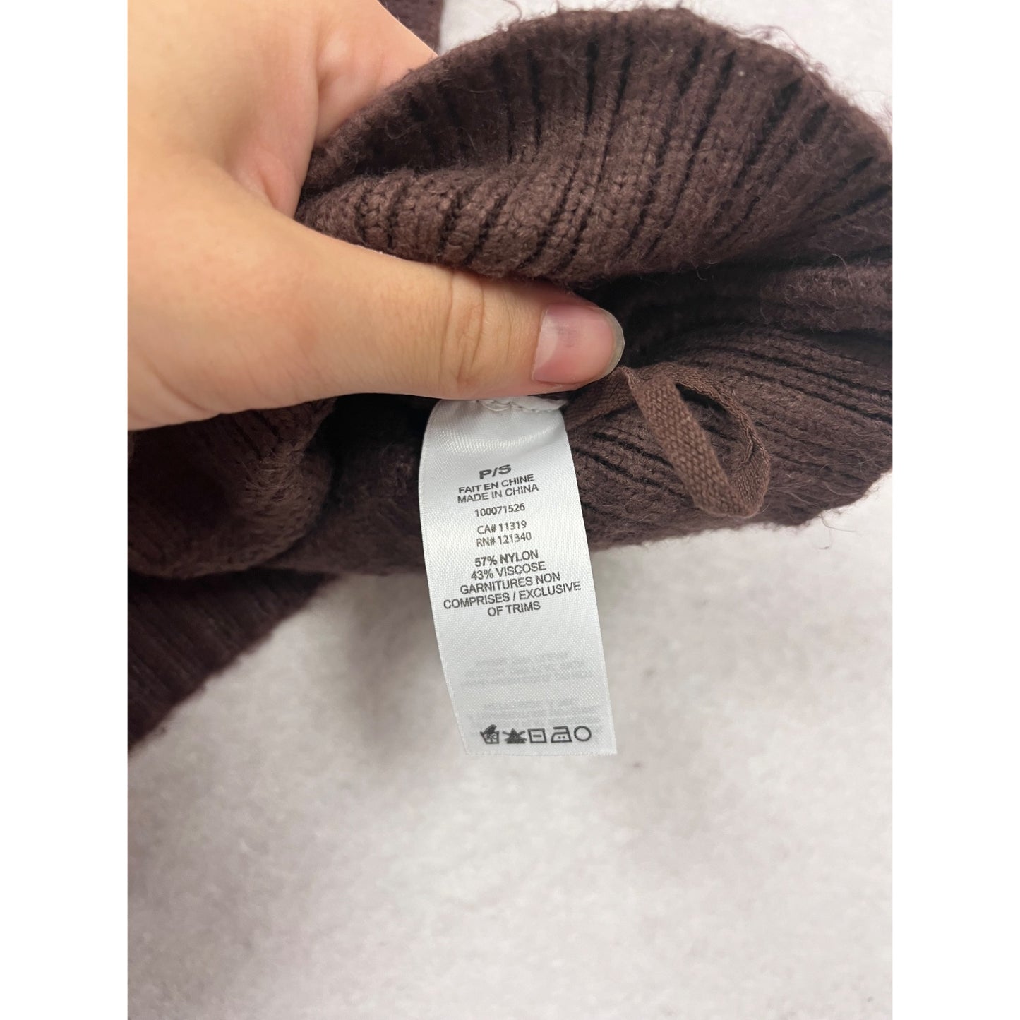 Garage Brown Knit Crop Top P/S #507A