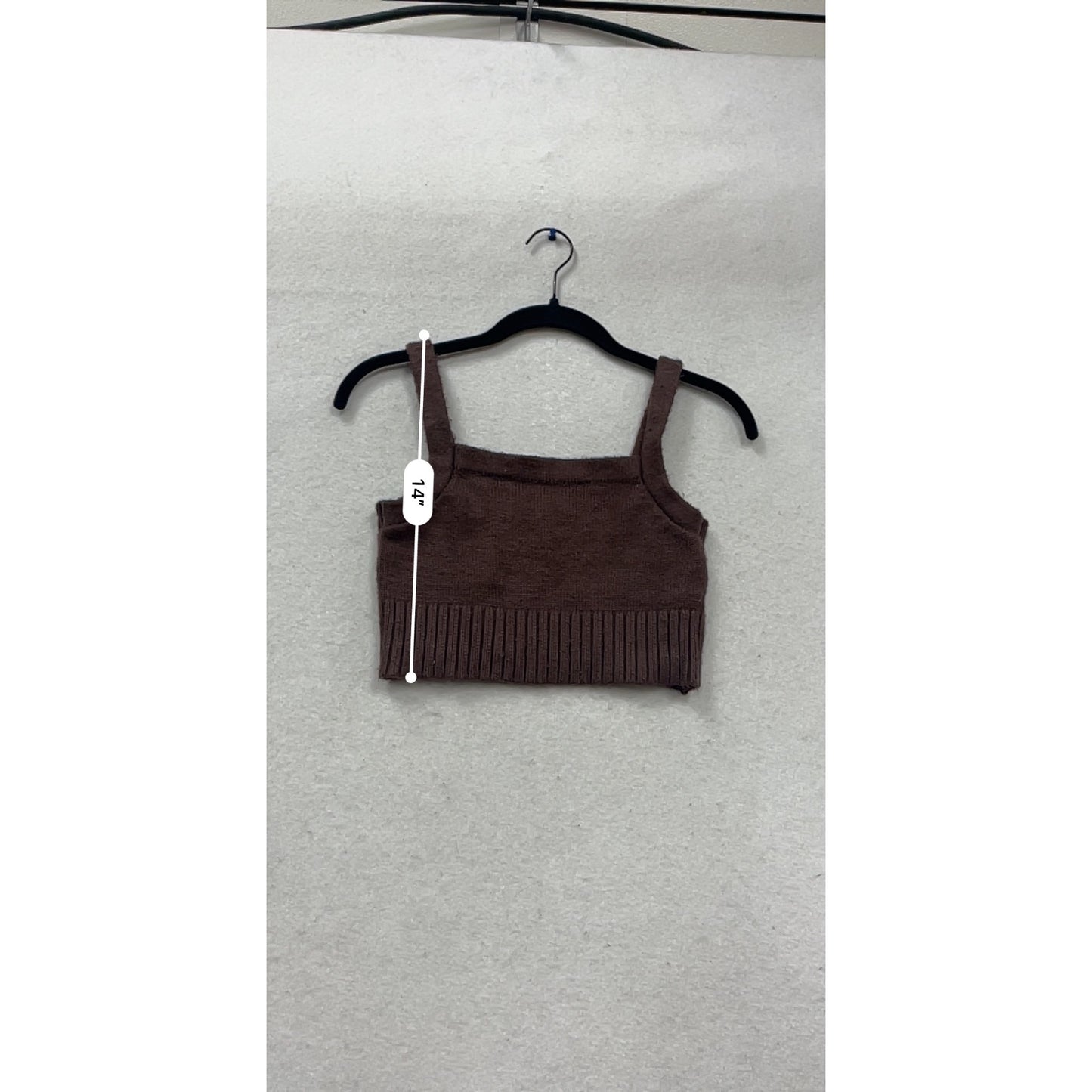 Garage Brown Knit Crop Top P/S #507A