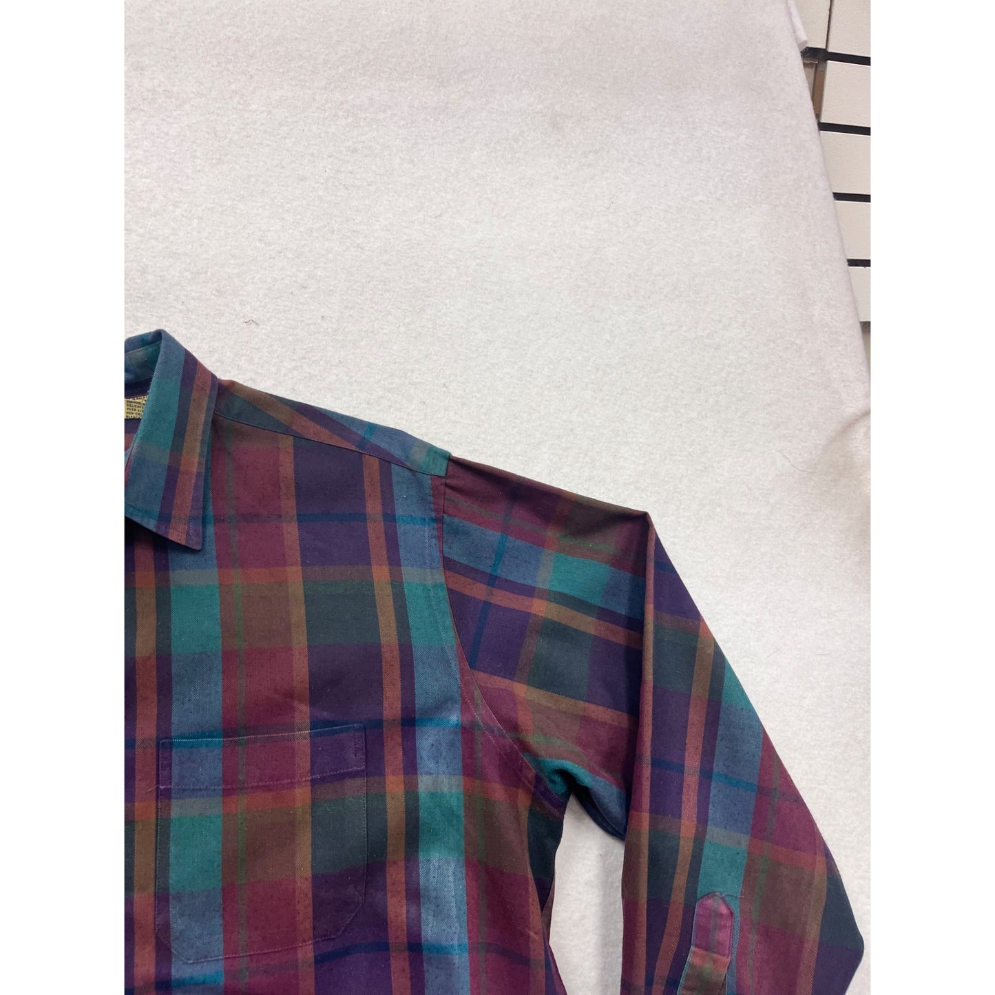 L.L. Bean Plaid Long-Sleeve Button-Up Shirt Size L #231A