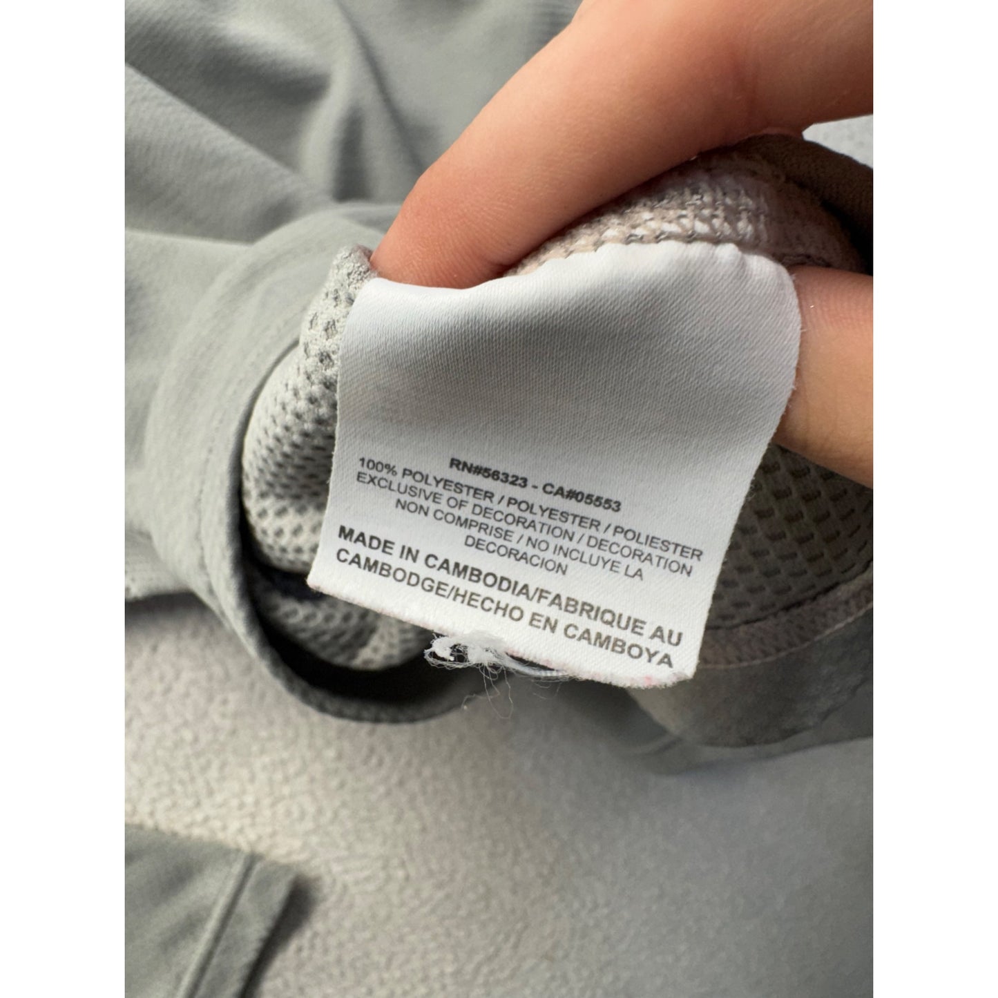 Nike Dri-Fit Gray 1/4 Zip Pullover Mens Long Sleeve Size L #9533