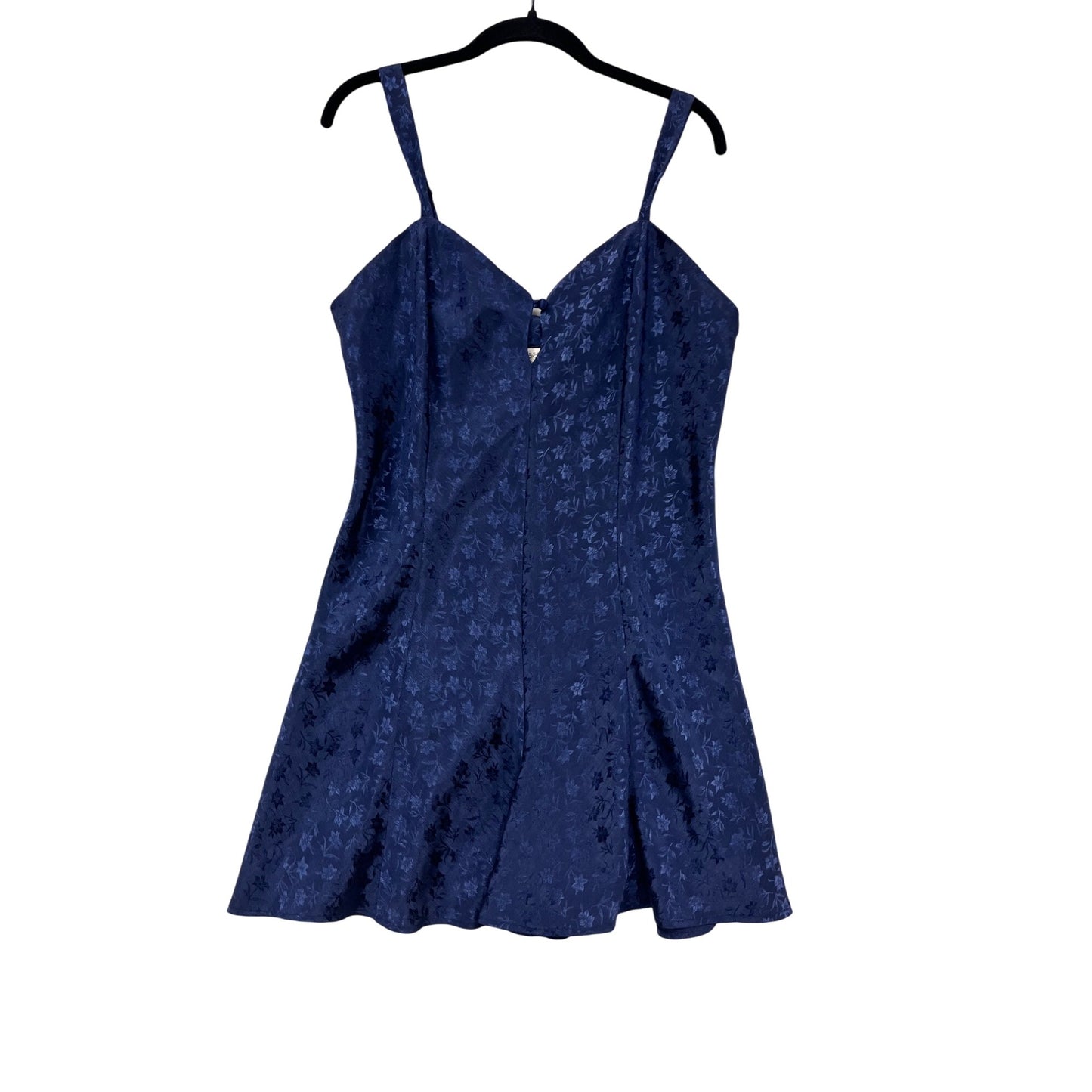 Lingerie Cacique Navy Floral Jacquard Slip Dress M #500A