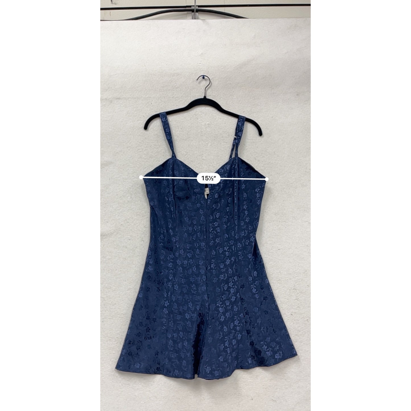 Lingerie Cacique Navy Floral Jacquard Slip Dress M #500A