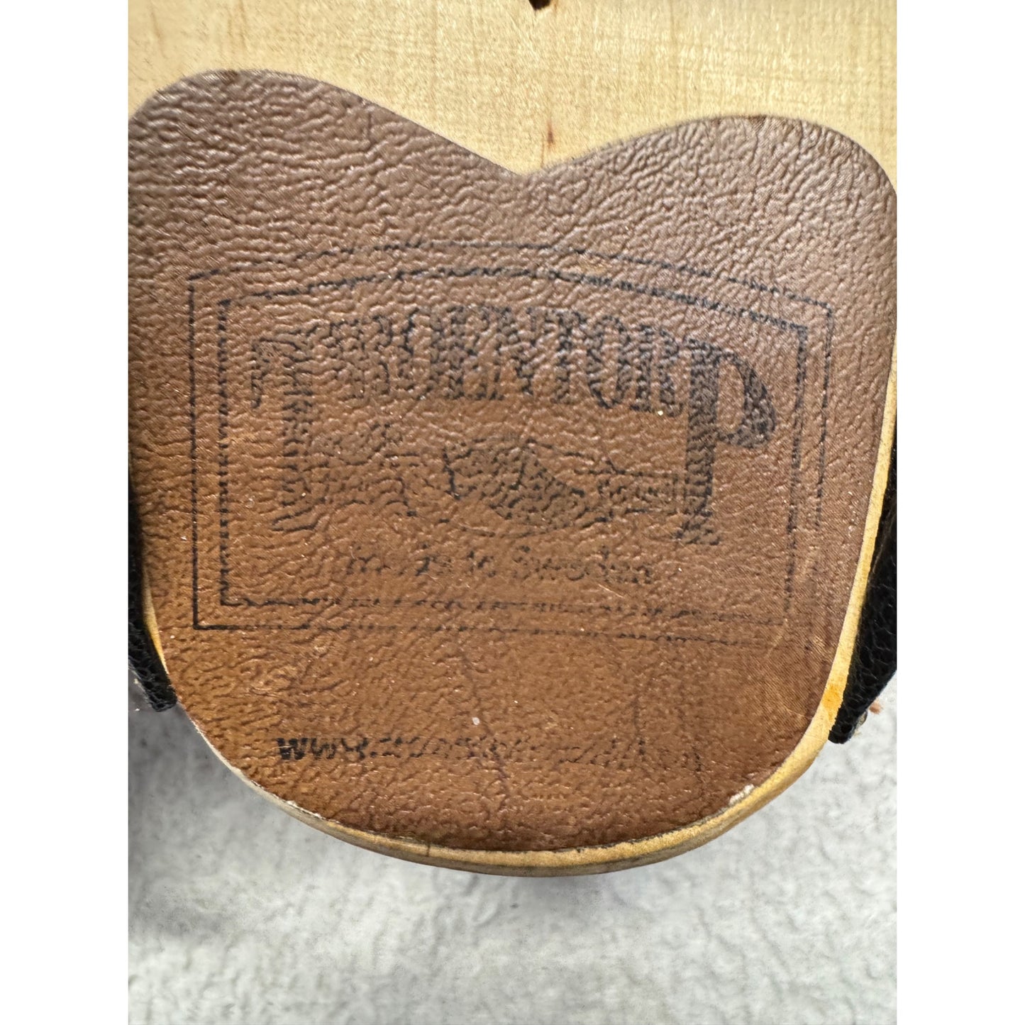 Troentorps Tan Leather Swedish Clogs Size 38 With Black Trim 9440