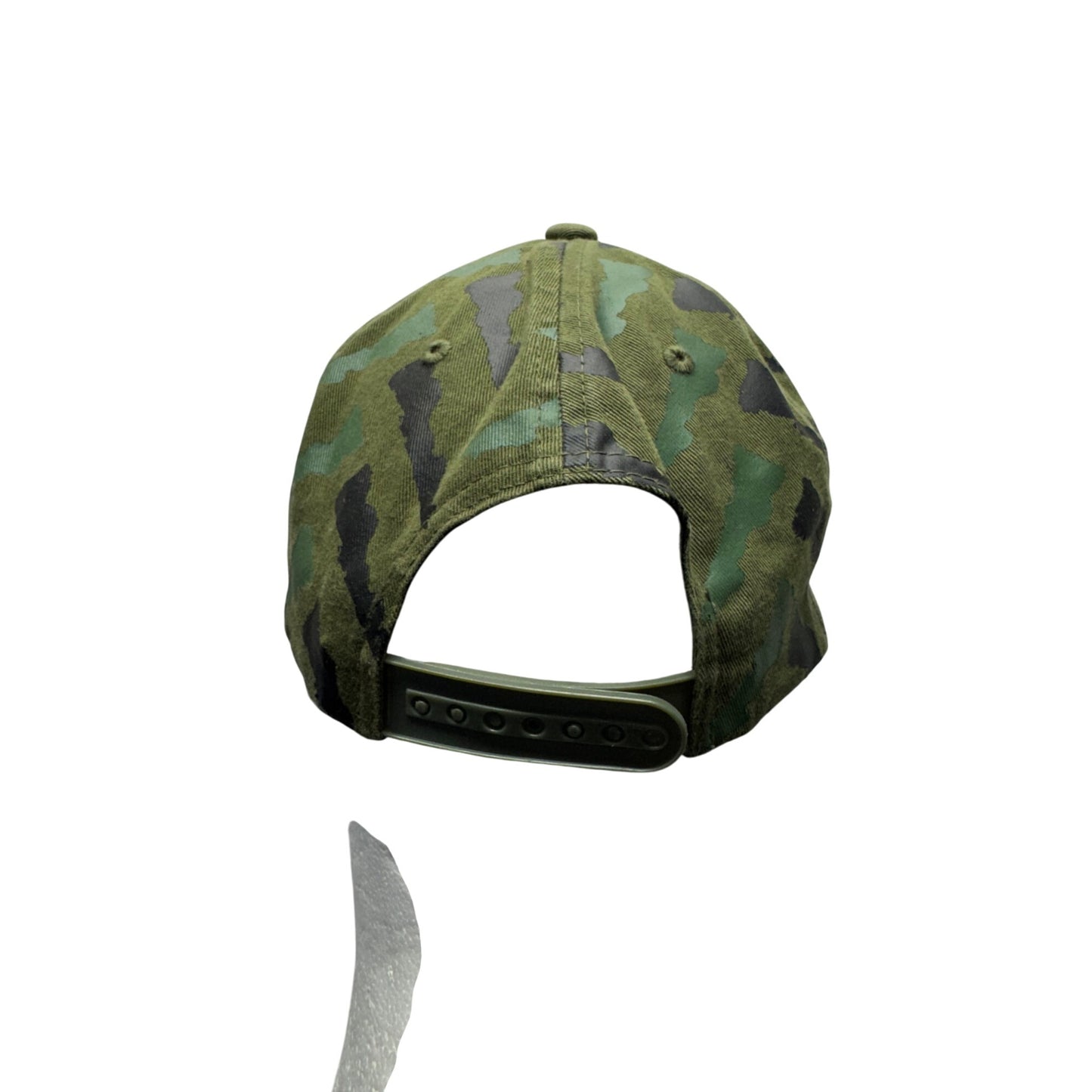 Camo Snapback Hat With Airplane Compass Design & Adjustable Strap #9788