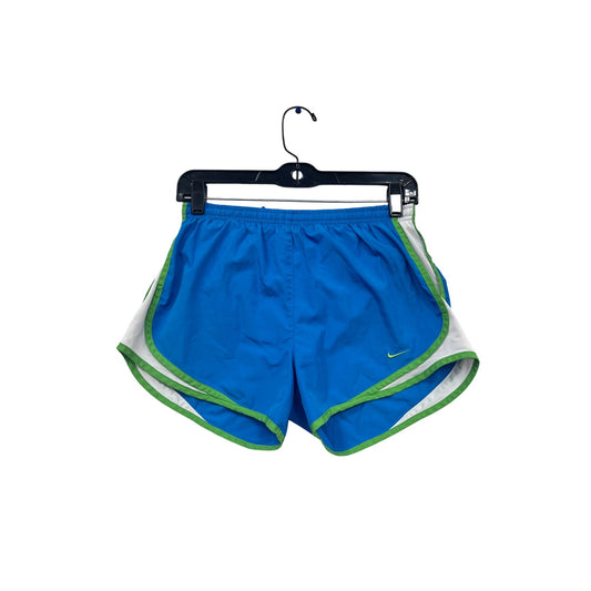 Nike Dri-FIT Running Shorts Blue & Green Trim S #874A