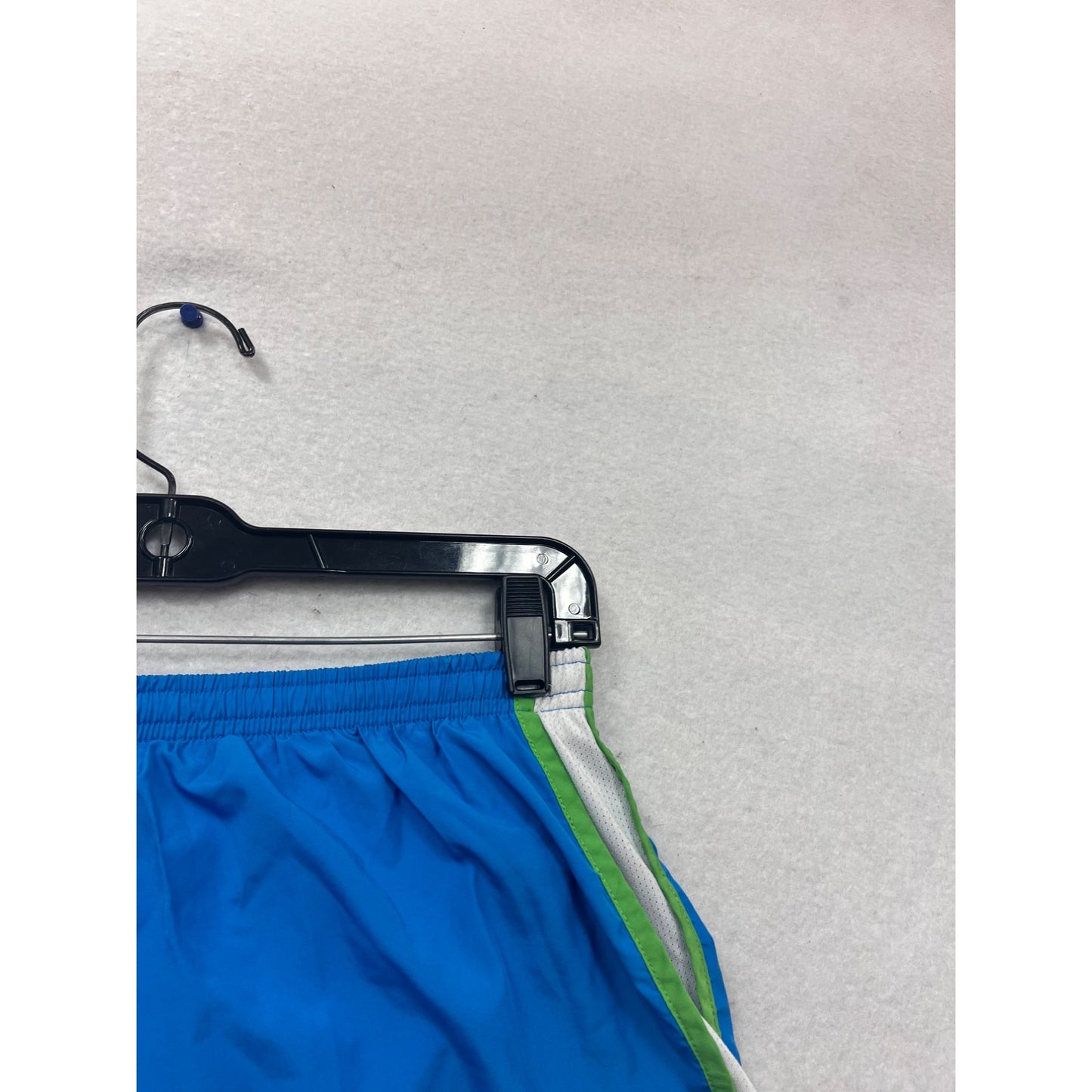 Nike Dri-FIT Running Shorts Blue & Green Trim S #874A