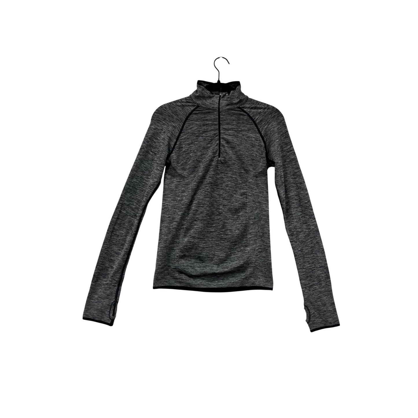 Victorias Secret Sport Womens Gray Half-Zip Pullover Long Sleeve Top #8966
