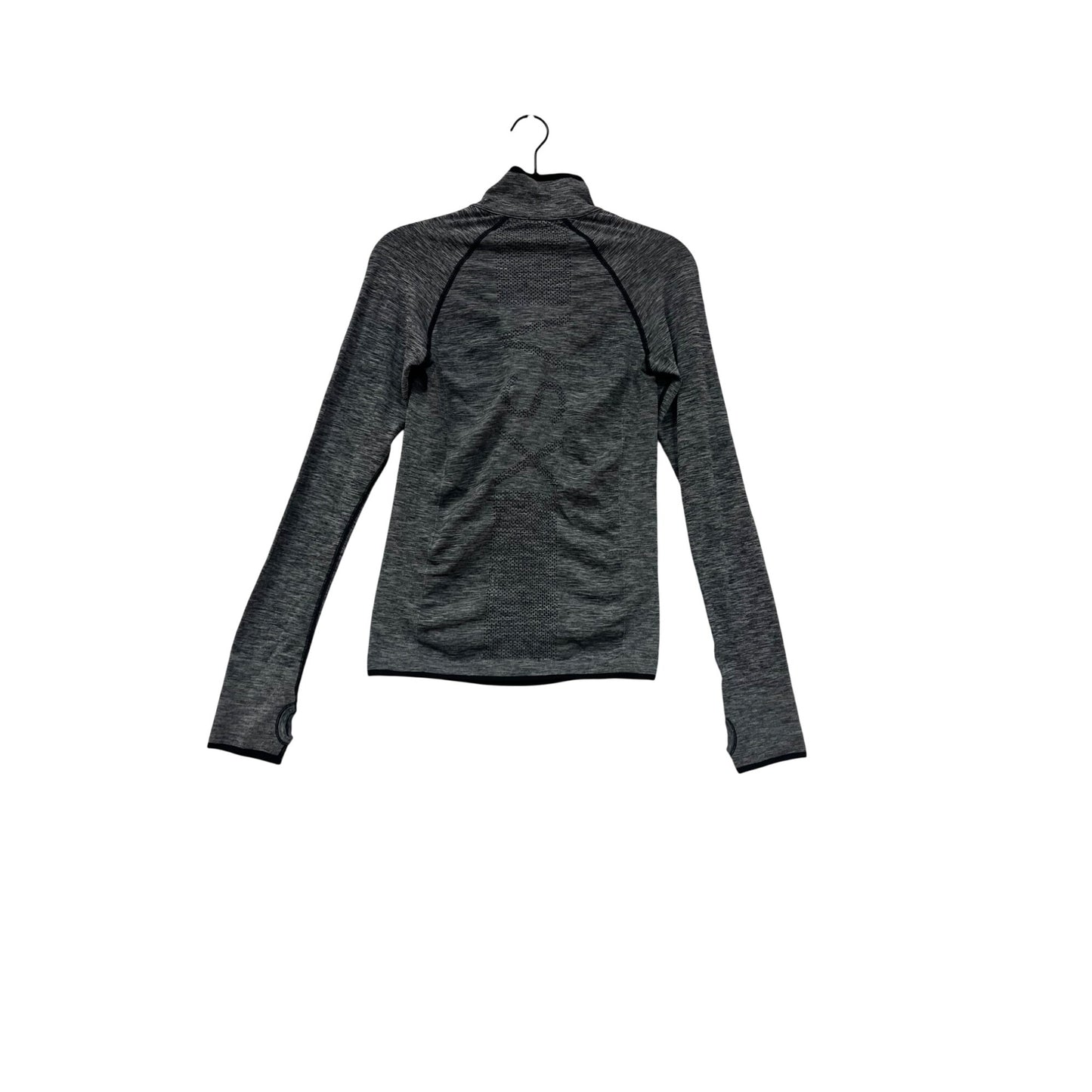 Victorias Secret Sport Womens Gray Half-Zip Pullover Long Sleeve Top #8966
