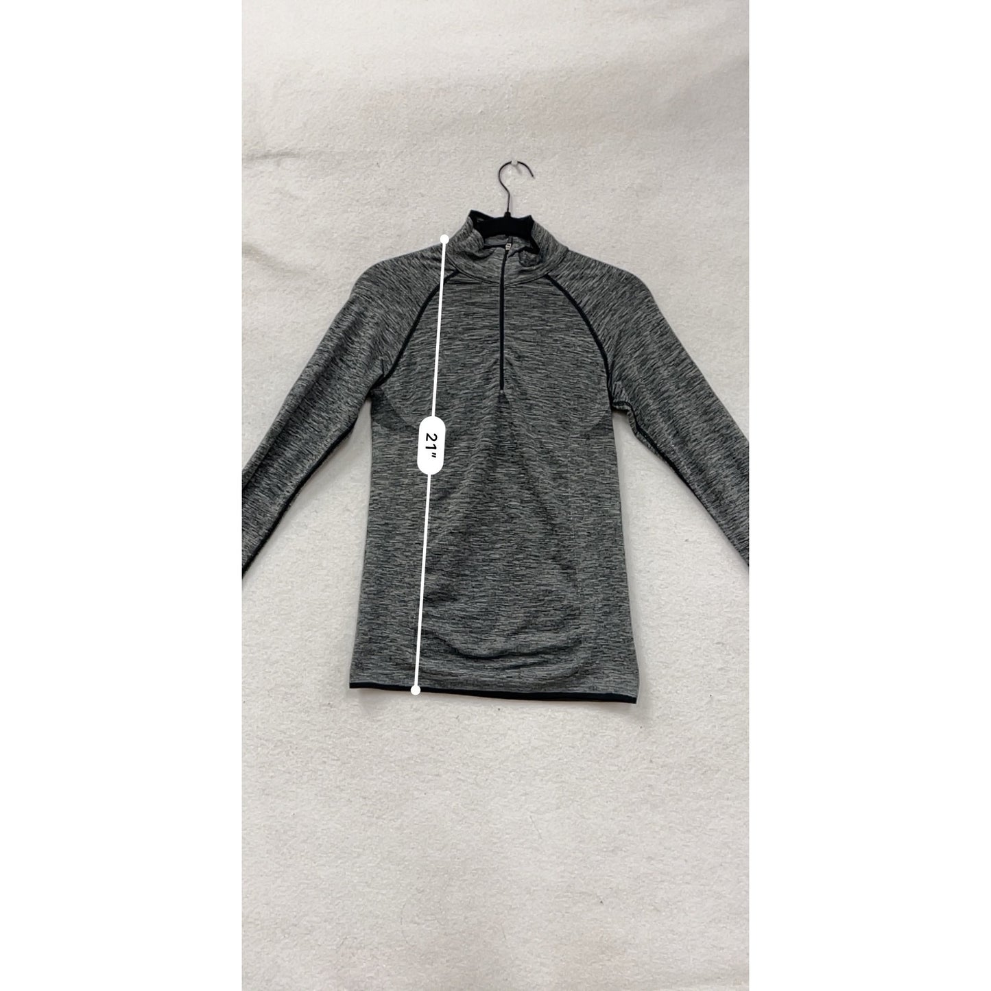 Victorias Secret Sport Womens Gray Half-Zip Pullover Long Sleeve Top #8966