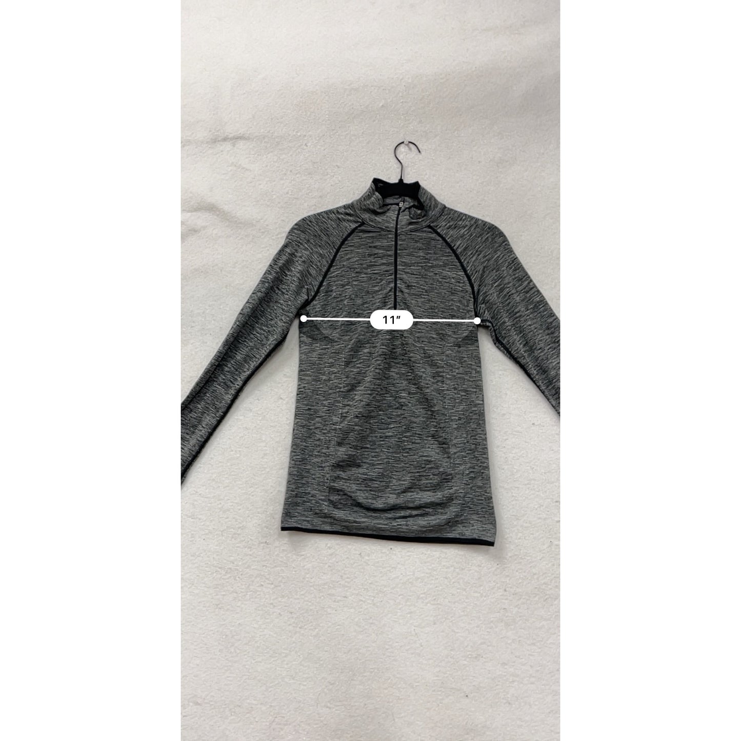 Victorias Secret Sport Womens Gray Half-Zip Pullover Long Sleeve Top #8966