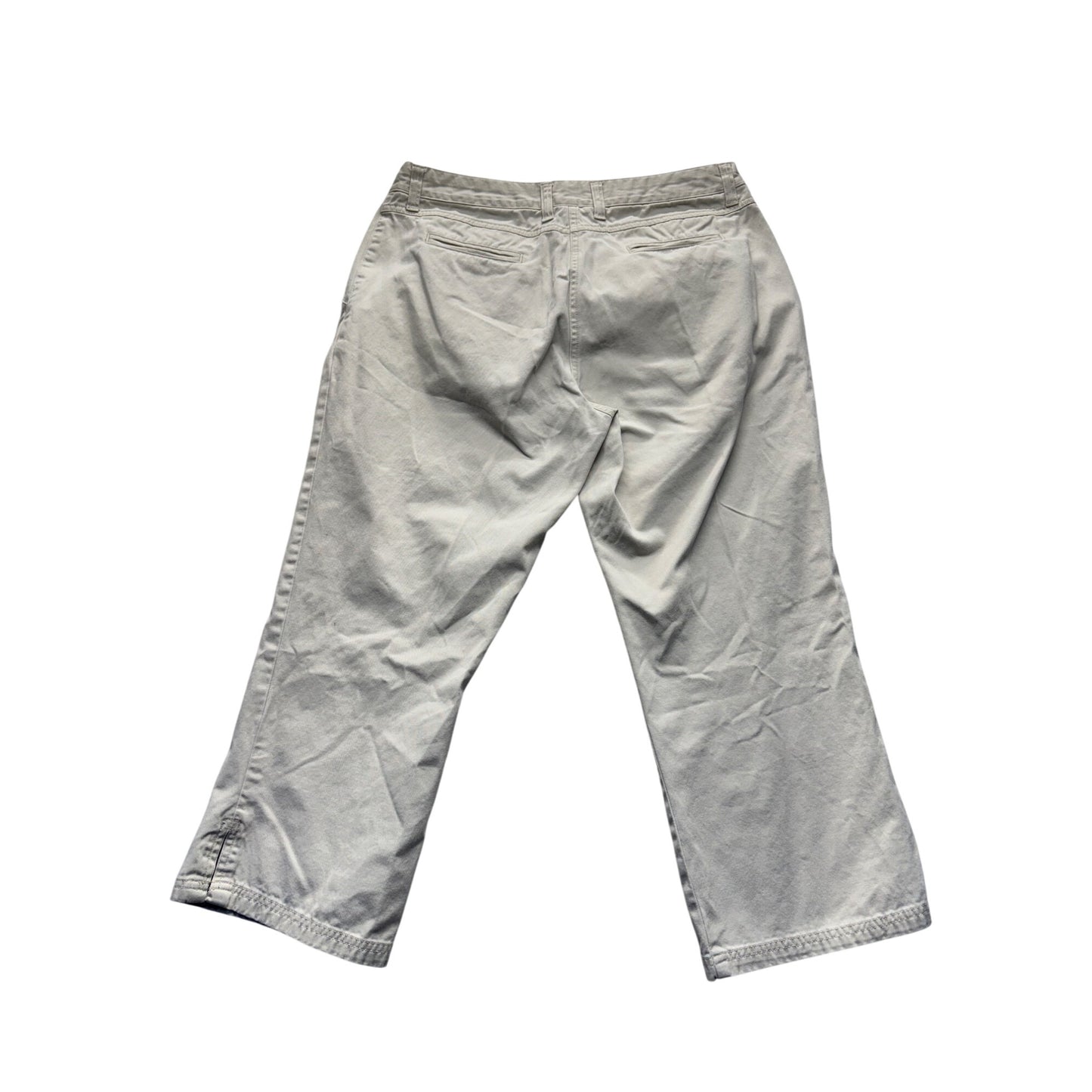 Bass Beige WideLeg Cropped Pants Size 10  #9128