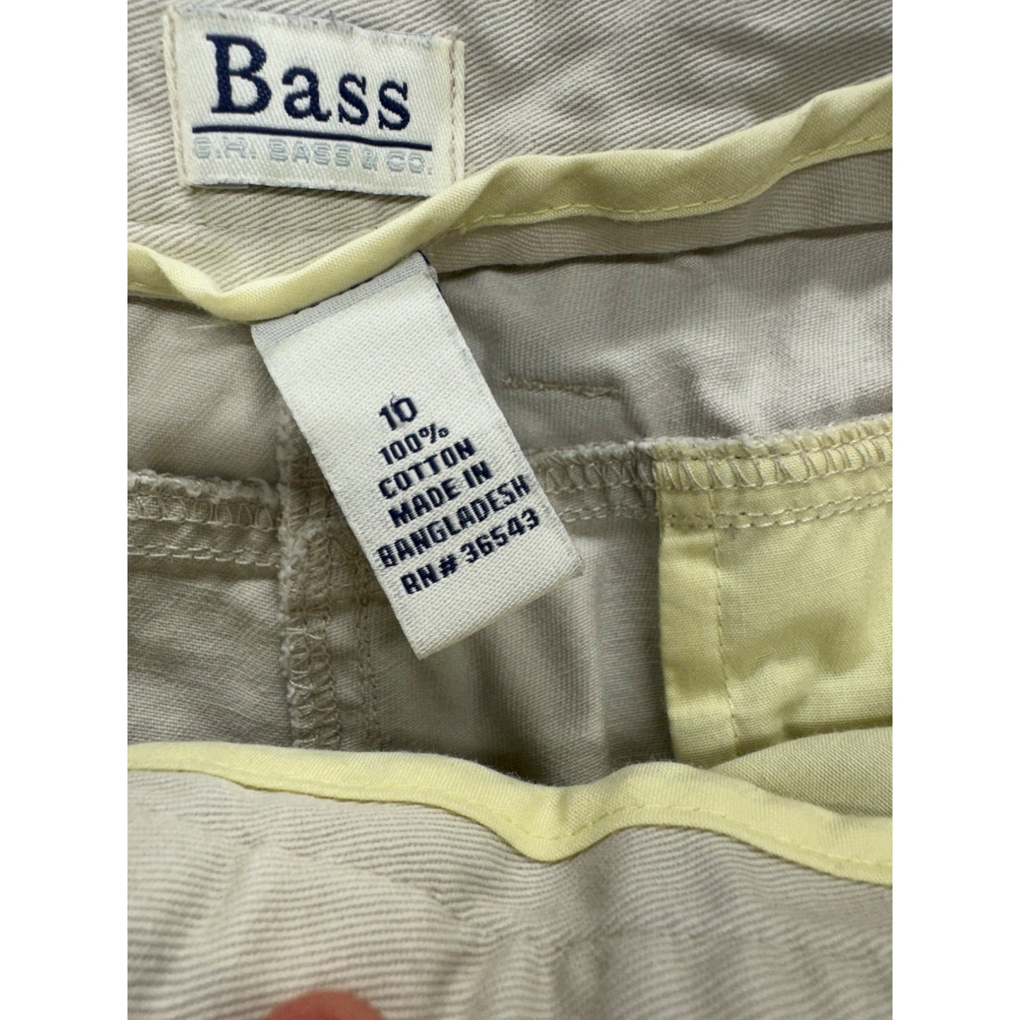 Bass Beige WideLeg Cropped Pants Size 10  #9128