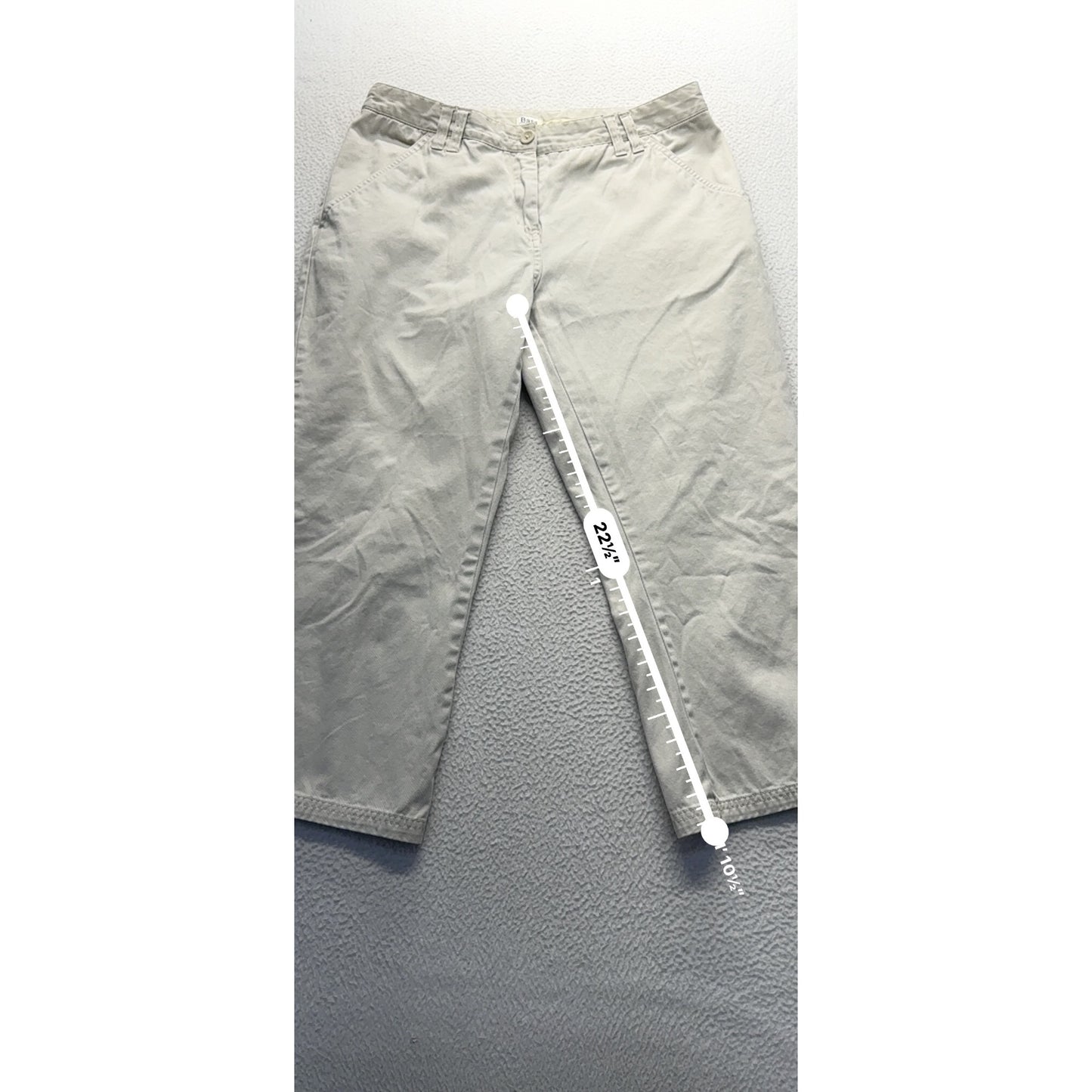 Bass Beige WideLeg Cropped Pants Size 10  #9128