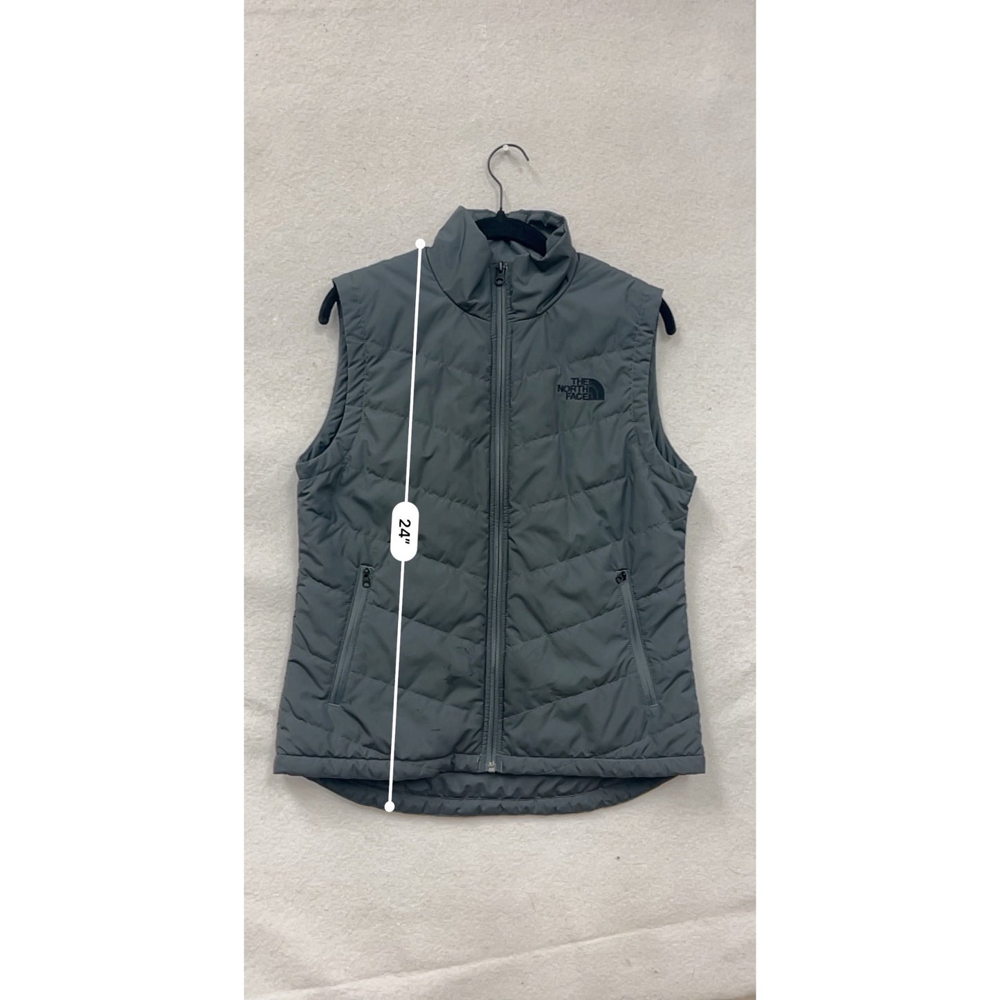The North Face Mens Small Gray Quilted Insulated Vest #8010